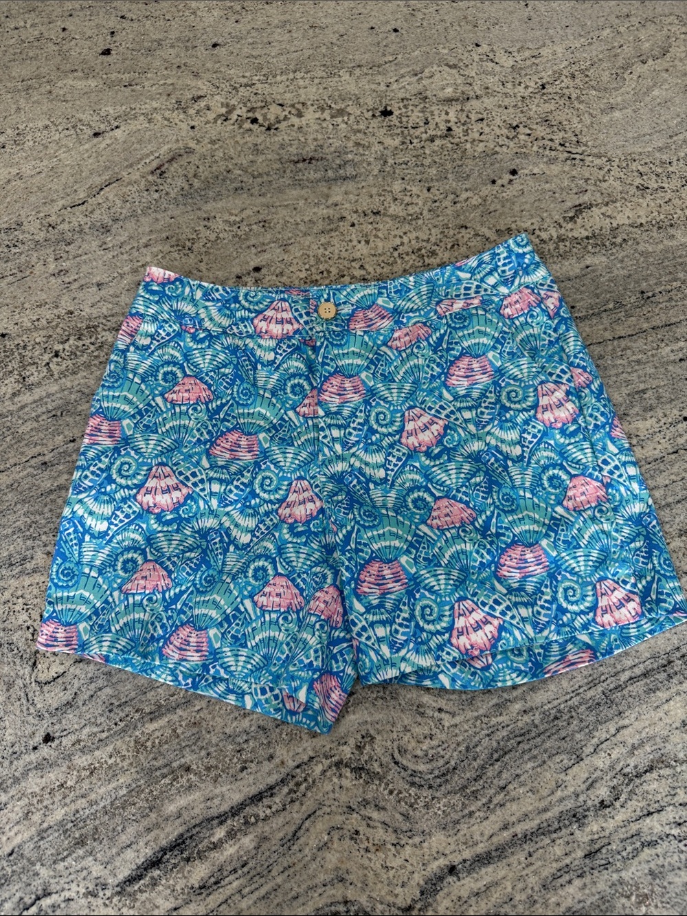 HDE Blue & Pink Printed Shell Women’s Shorts Pockets NWOT Sz 6